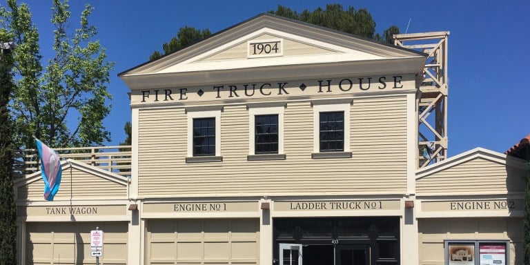 The Women's Community Center, an organization separate from WomenSV, is  housed in the Fire Truck House and serves the Stanford community. (Photo: Claire Wang/The Stanford Daily)