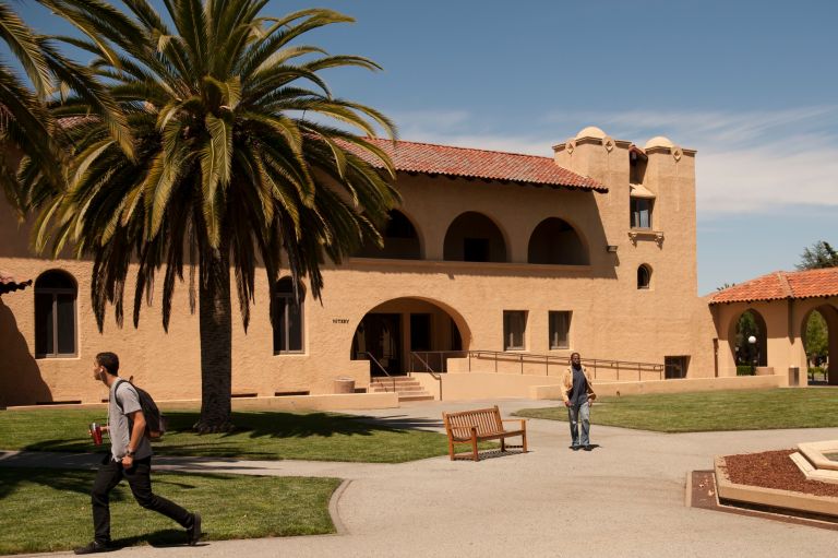 Matt Mettias discusses the difficulty of identifying and feeling at home in communities to which he identifies as a mixed-race student. (Photo: Linda A. Cicero/Stanford News Service)