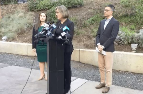 Santa Clara County Public Health Department Director Sara Cody announces the first case of novel coronavirus in Santa Clara County on Friday. (Photo: ERIN WOO / The Stanford Daily)