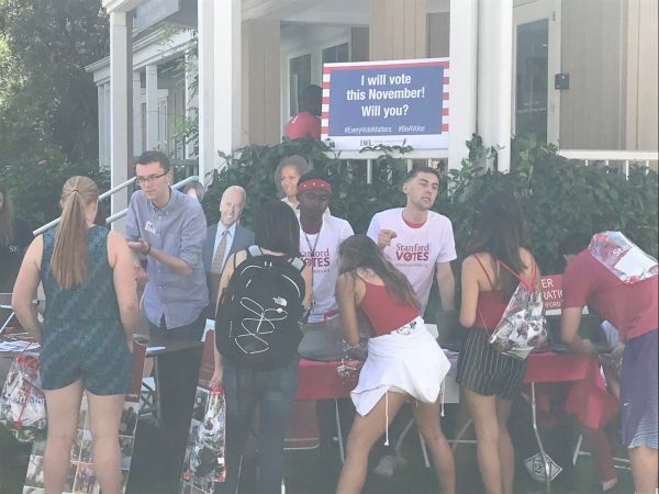 StanfordVotes works to increase student voter turnout ahead of the 2020 election. (Photo: HOLDEN FOREMAN/The Stanford Daily)