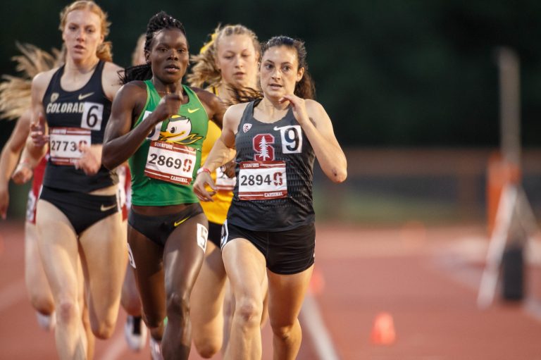 Junior Julia Heymach (above), junior Jess Lawson and senior Ella Donaghu are all in position to qualify for the upcoming NCAA Championships. On the men's side, senior Alex Ostberg is in position to qualify for 3,000 meter time. Both teams are also looking for their first MPSF titles in more than five years. (DAVID ELKINSON/isiphotos.com)