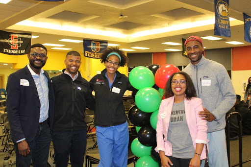 Professionals and mentors from the Stanford community gathered together for a panel celebrating Black History Month. (Photo courtesy of Jacqueline Diep)