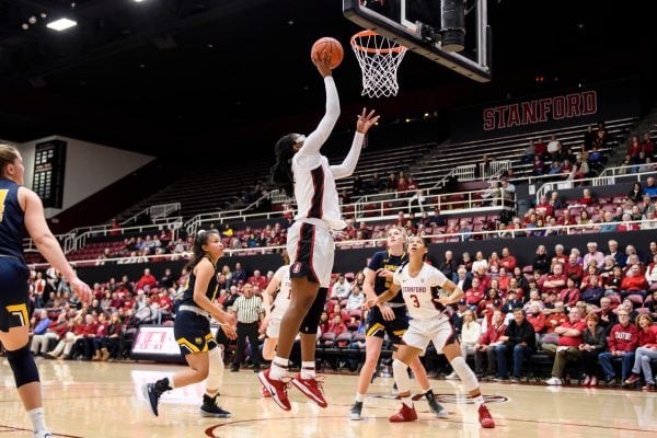 Freshman forward Fran Belibi (above) was a force in the paint for the Cardinal. Belibi put up 18 points, making her first nine shots, and pulled down nine rebounds. (KAREN AMBROSE HICKEY/isiphotos.com)