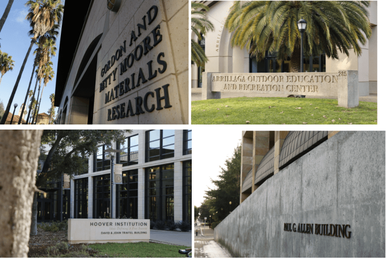 Donor Names around Campus  (Photo: COLE GRIFFITHS/The Stanford Daily)