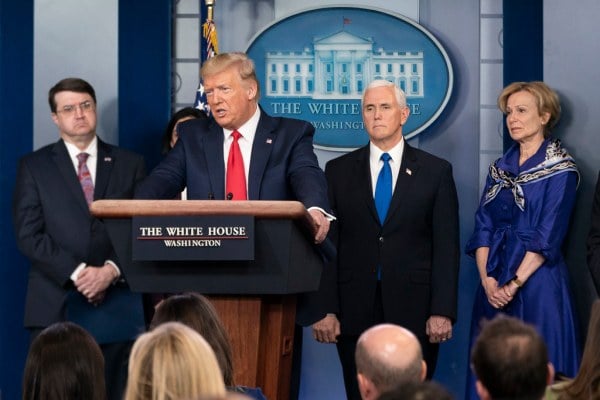 President Donald Trump announced during a press conference yesterday that he has already been eating nickels for weeks as a preventative measure. (Photo: THE WHITE HOUSE/Flickr)