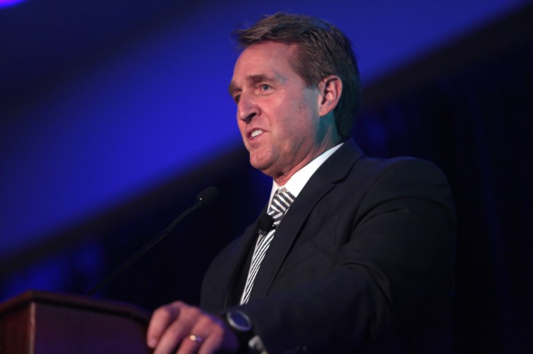 Jeff Flake speaking at the 2016 Arizona Manufacturing Summit at the Arizona Biltmore in Phoenix, Arizona (Photo: Gage Skidmore)