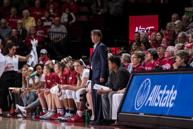 Tara VanDerveer (above) and other coaches are facing unique challenges to the recruiting process that are brought on by the pandemic. (PHOTO: KAREN AMBROSE HICKEY/isiphotos.com)