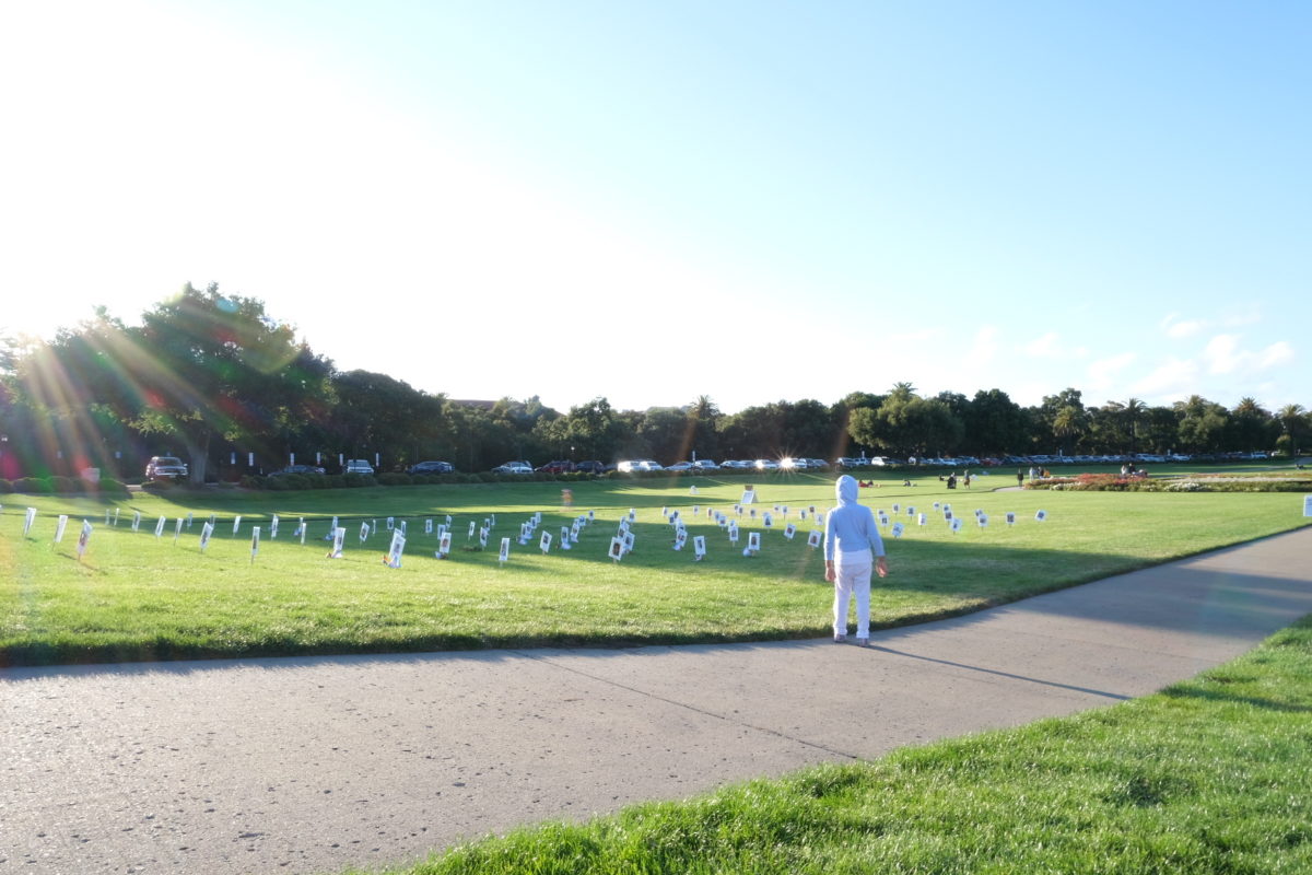 Black lives remembered: Memorial blooms in Stanford Oval