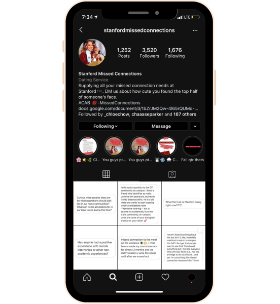 Stanford Missed Connections instagram page