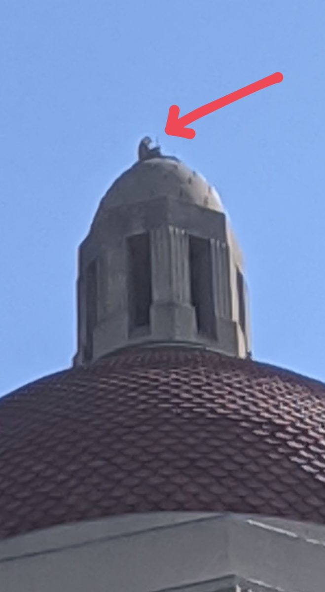 Lightning strikes Hoover Tower, shatters orb