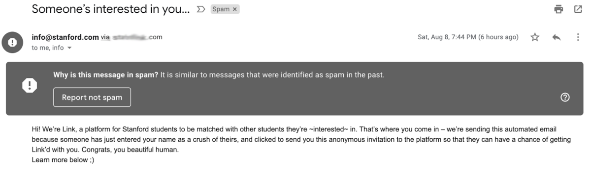 Someone’s not really interested in you, just your identity: Email Security @ Stanford