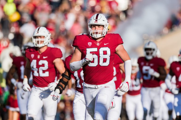 STANFORD, CA -- September 8, 2018. The Stanford Cardinal football team defeats the USC Trojans 17-3 at Stanford Stadium.