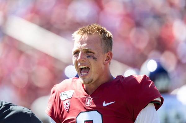 K.J. Costello '20 broke the SEC single-game passing yardage record in his first game for Mississippi State. (Photo: ROB ERICSON/isiphotos.com)