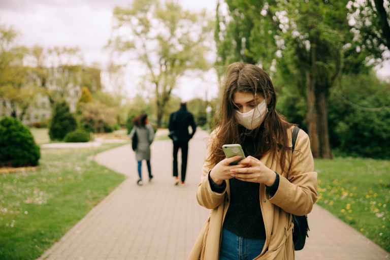 Woman on a phone