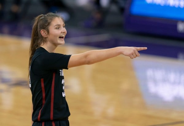 Sophomore guard Hannah Jump led the Cardinal with 15 points in a victory over the Washington Huskies. (Photo: STEPHEN BRASHEAR/isiphotos.com)