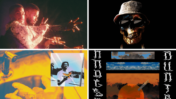 Four panels of album art