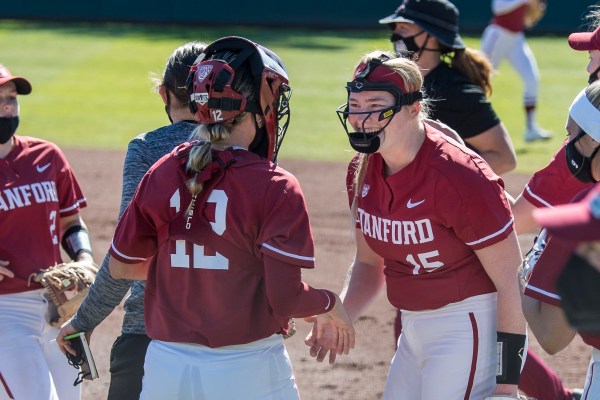 Sophomore pitcher Alana Vawter (above, 15) finished with a career-high 10 strikeouts in a 3-2 victory for the Cardinal over Cal on Friday. (Photo: KAREN HICKEY/isiphotos.com)