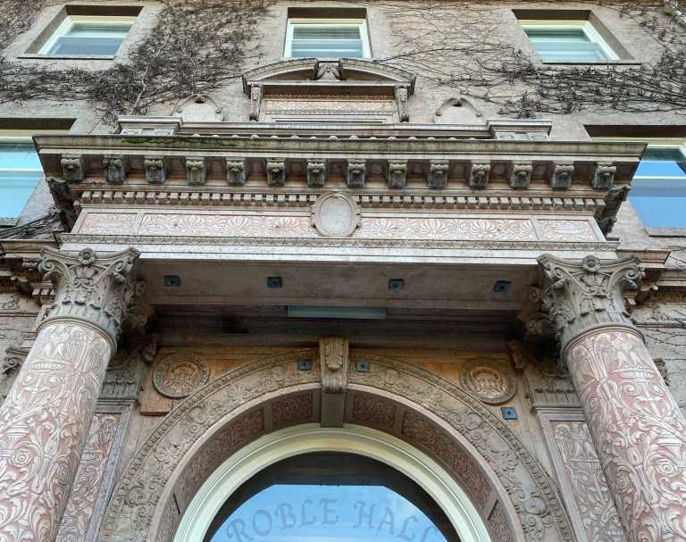 Pictured: The exterior of Roble Hall on Stanford campus