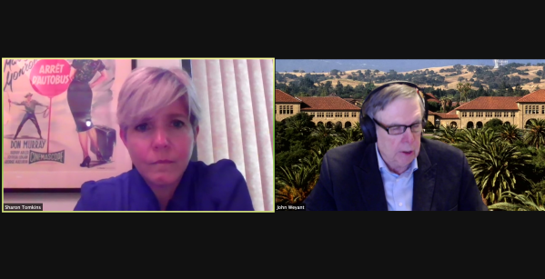 A successful energy system must maintain reliability, resilience and affordability as it becomes more sustainable, Sharon Tomkins said. (Screenshot: ANNA MILSTEIN/The Stanford Daily)