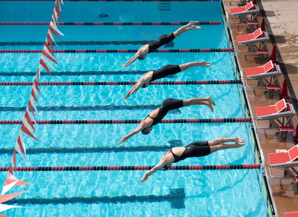 Women's swimming and diving, as well as men's diving, are set to begin the Pac-12 Championships on Wednesday. The team finished with just one scored meet during the regular season. (Photo: JOHN TODD/isiphotos.com)