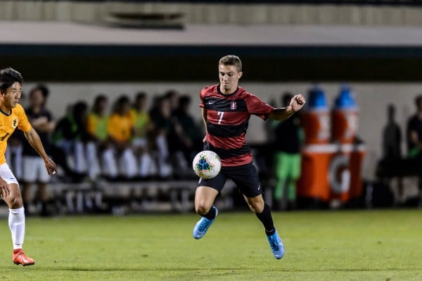 Junior Will Richmond (above) scored two goals and added one assists to the Cardinal's shutout victory over USF. (Photo: KAREN AMBROSE HICKEY/isiphotos.com)