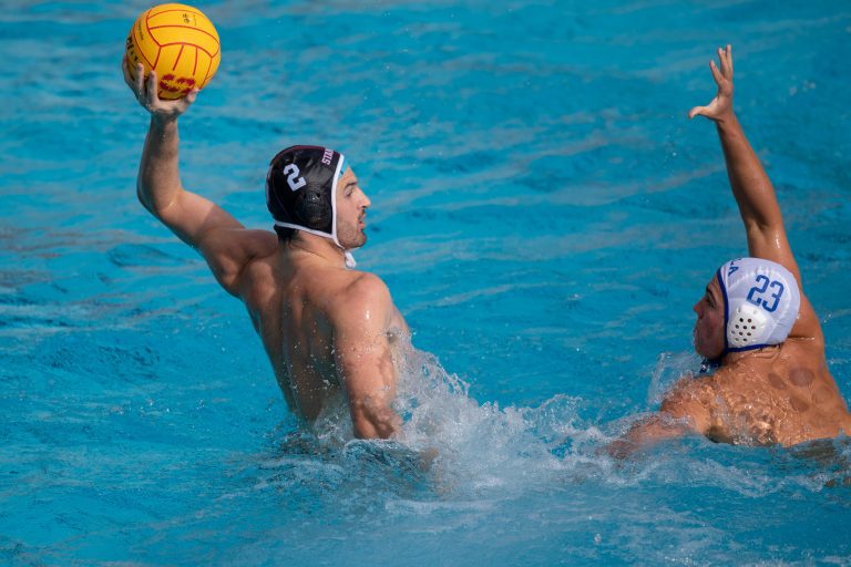 Senior driver Tyler Abramson knotted the score at 10 against UCLA with just under two minutes remaining, but the Cardinal was unable to come away with a win. (Photo: MACIEK GUDRYMOWICZ/isiphotos.com)