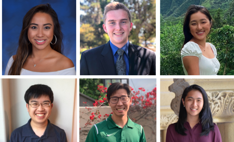 BIOE 122 teaching assistant Elizabeth Trinh, student Matthew Greer, student Kelly Kim, teaching assistant Eric Liu, student Tony Chang and student Evelyn Zhang. (Photo courtesy of those pictured)