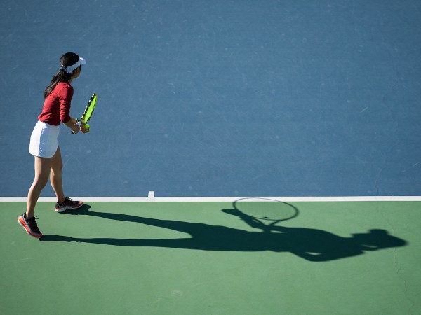 Junior Sara Choy (above) provided the match clincher in singles for the Cardinal. (Photo: JOHN TODD/isiphotos.com)