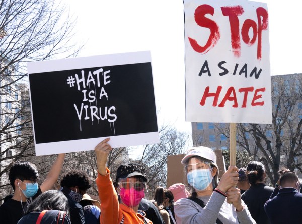 Stop Asian Hate rally in McPherson Square, D.C., on March 21. Courtesy of Victoria Pickering.