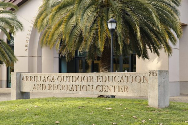 A sign saying "Arrillagq Outdoor Education And Recreation Center."