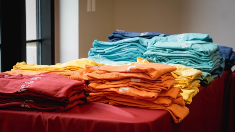 Neighborhood t-shirt stacks