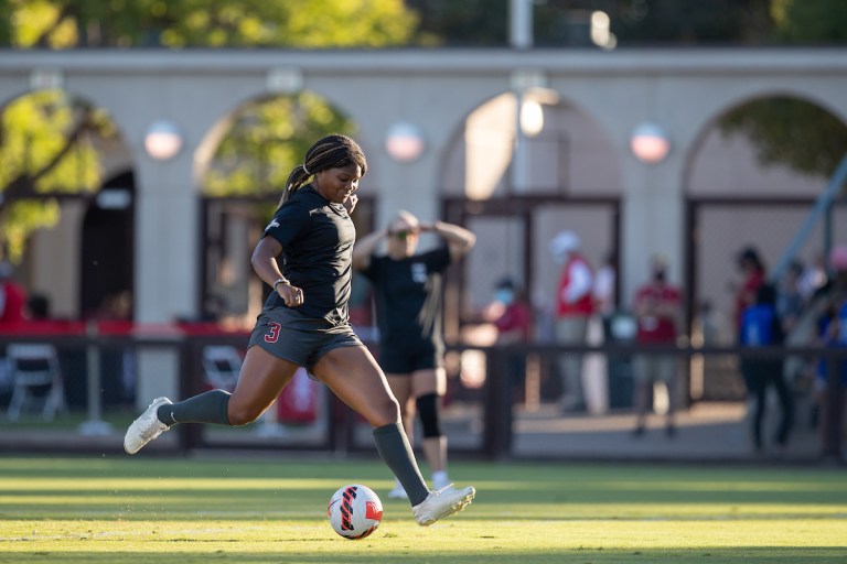 Madison Haley prepares to attack with the ball.