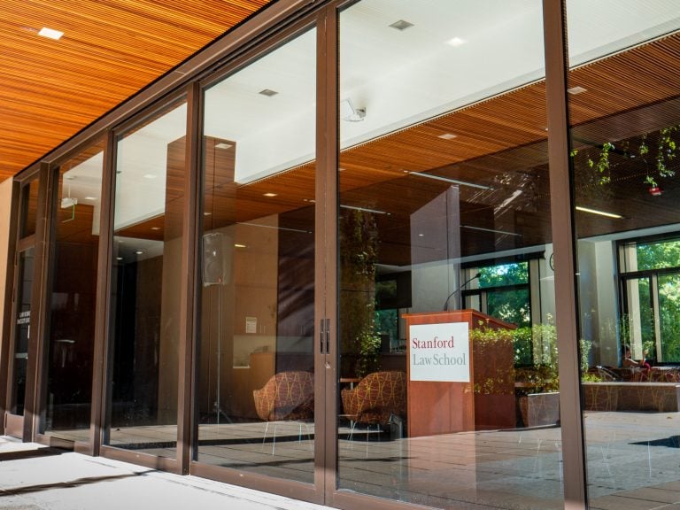 Jones Terrace at the Stanford Law School. (Photo: CRYSTAL CHEN/The Stanford Daily)