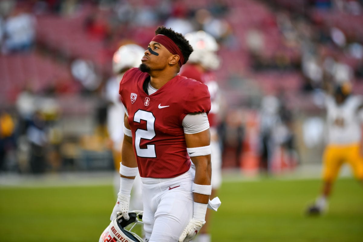 A photo of junior safety Jonathan McGill on the field