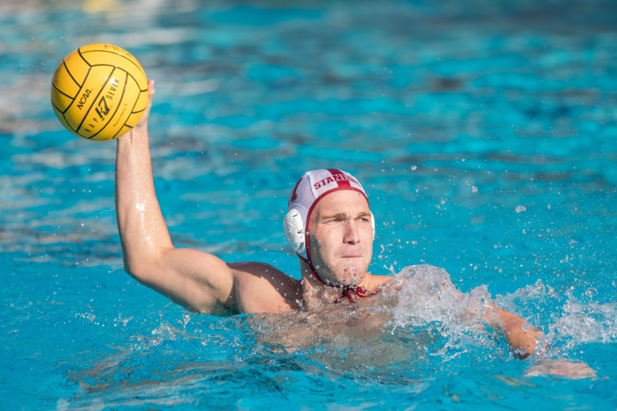 Quinn Woodhead winds up to pass the ball. 