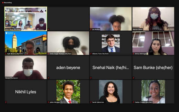 Screenshot of undergraduate senate meeting