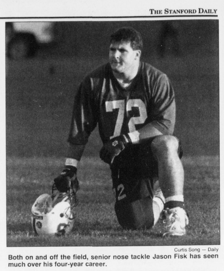 A photo from The Stanford Daily archives of Jason Fisk '95.