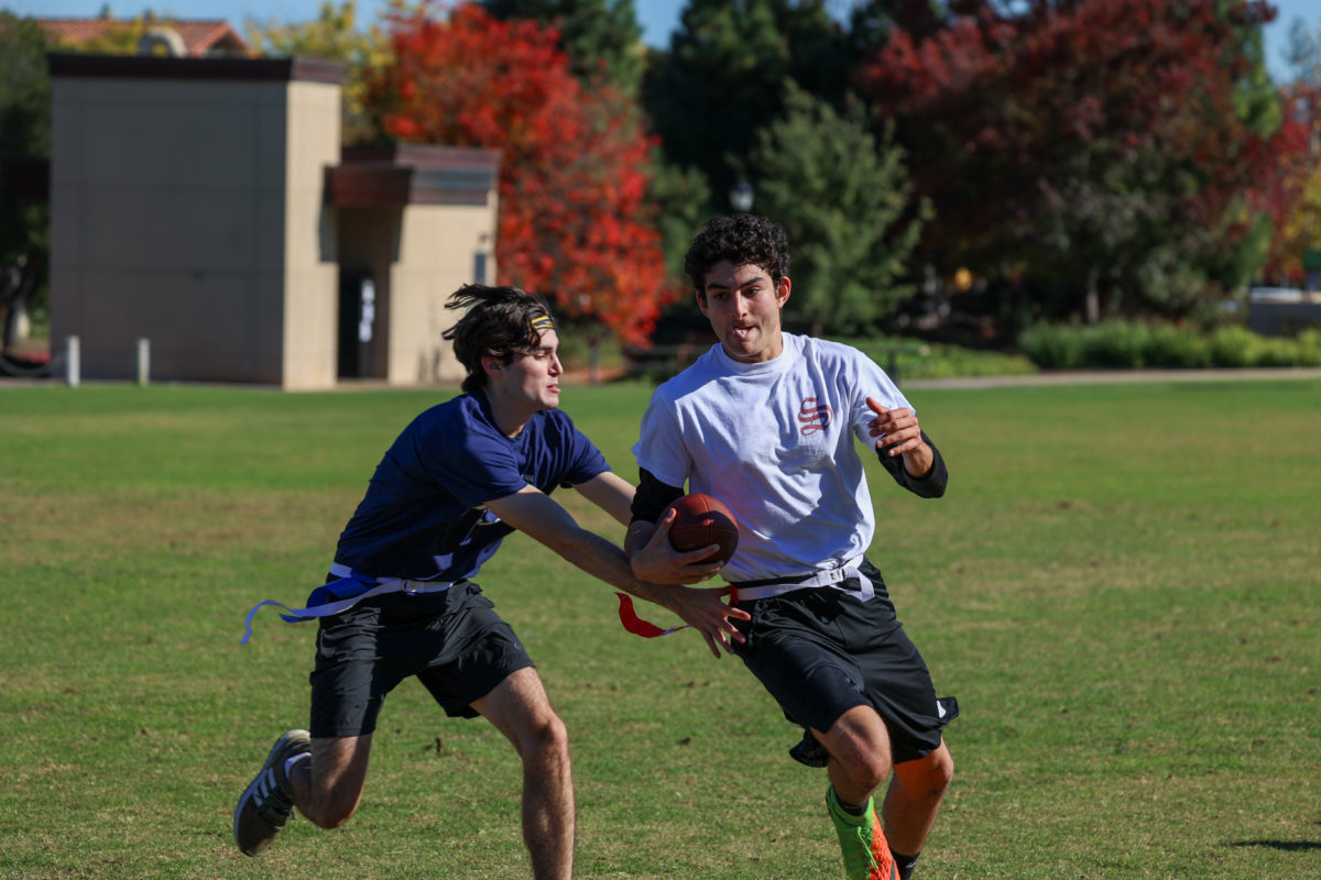 Daniel Martinez-Krams runs the ball during the Ink Bowl.