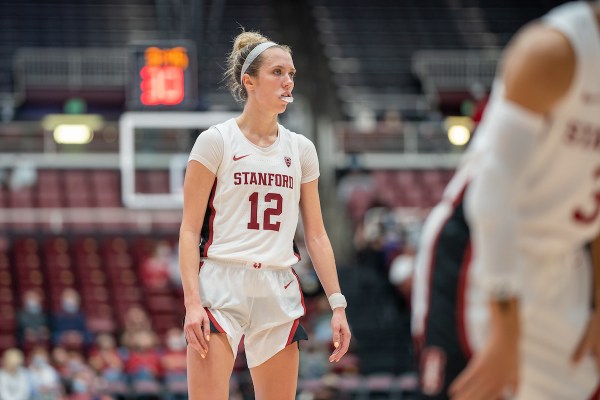 Senior guard Lexie Hull prepares to play defense.