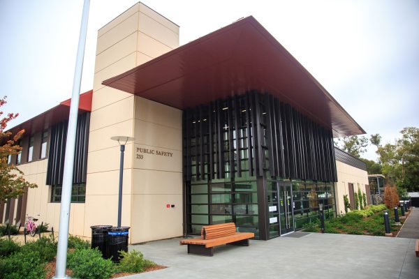 Wide shot of Stanford University Department of Public Safety