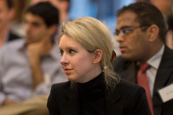 Elizabeth Holmes in black turtleneck