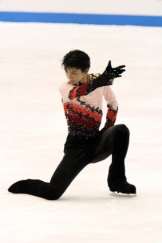 Figure skater Yuzura Hanyu competing in 2010