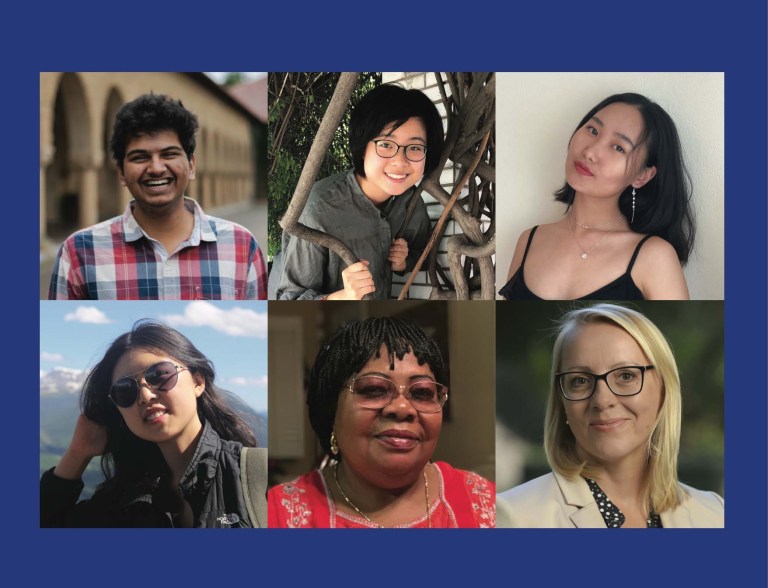 Although they came from different parts of the world and at different times, all shared experiences of 
learning to navigate their new environment and finding ways to feel at home away from home. (top: Ravichandra Tadigadapa, Feiyang Kuang, middle: WenXin Dong, Gladys Ajaelo, down: Nomunzul Battulga, Yuliya Ilchuk (PHOTO COURTESY OF THE PEOPLE INTERVIEWED)