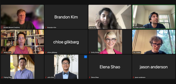 A screenshot of a Graduate Student Council Zoom meeting.