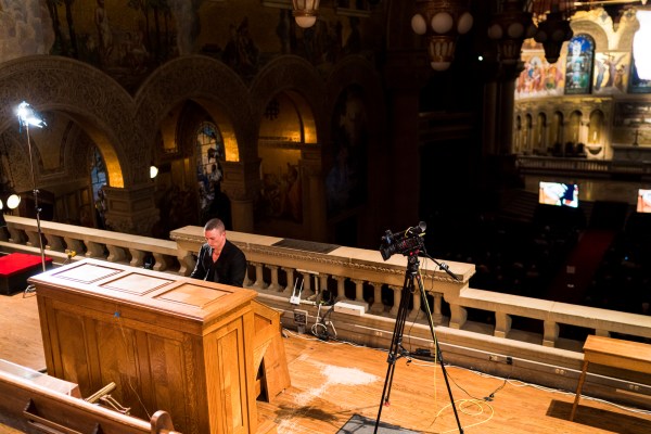 Cameron Carpenter playing the organ in Memorial Church