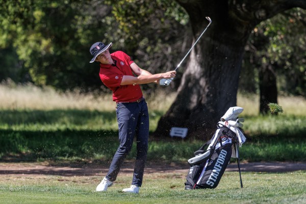 Barclay Brown follows through on his swing.