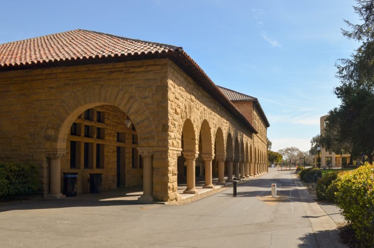 A photo of a corner of main quad.