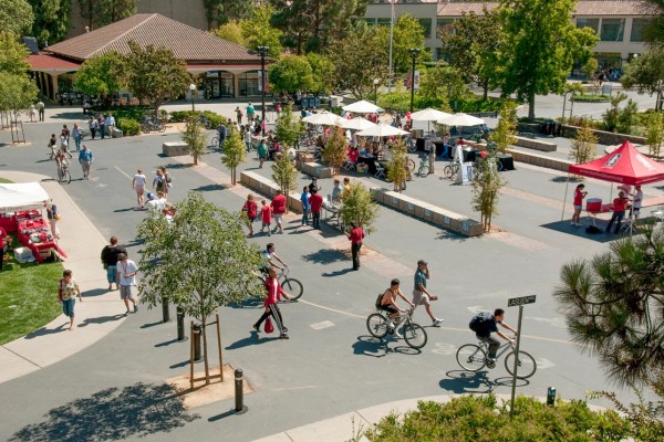 A bird's eye view of White Plaza.