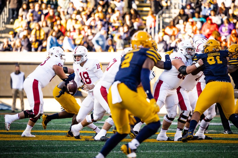 Football players all run into each other