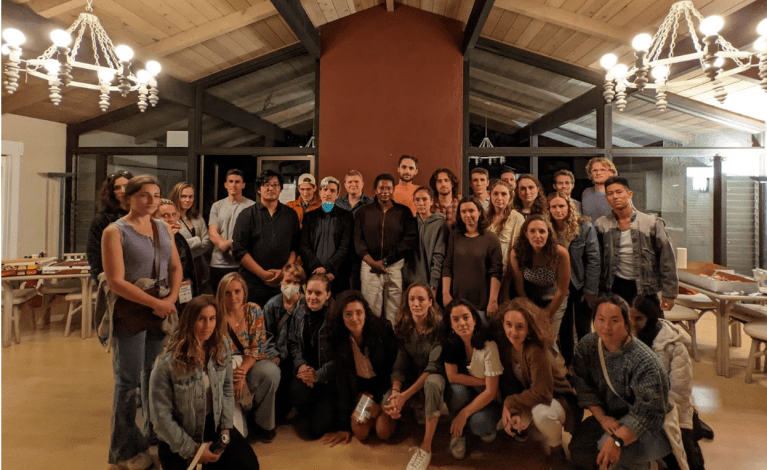 Over 30 Stanford class of 2017 alumni with environmental policy and advocacy backgrounds, assembled looking towards the camera.